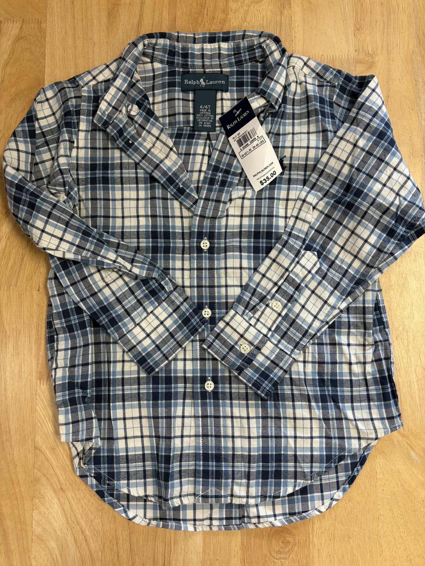 New Ralph Laureen Shirt Size 4