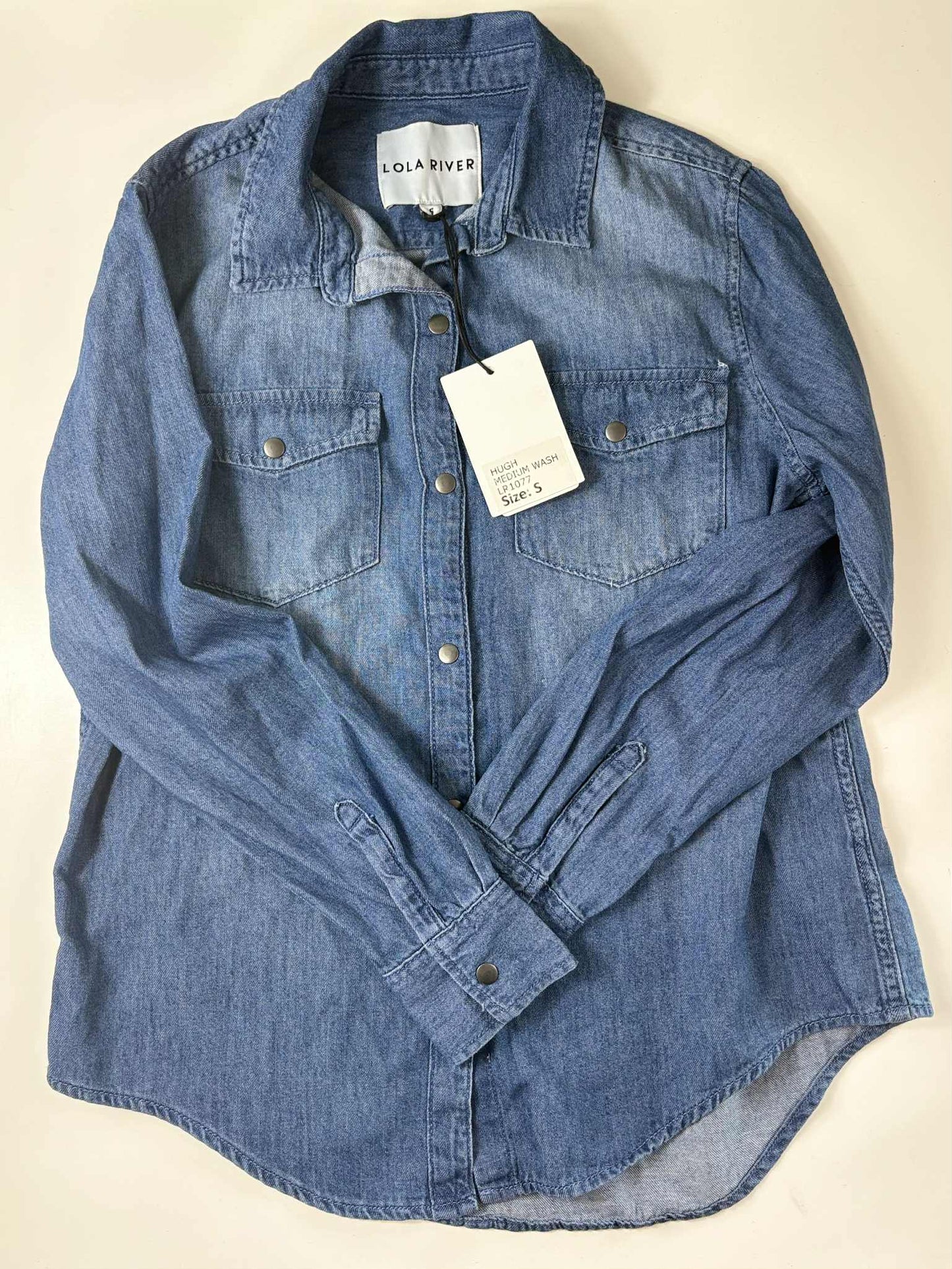 New Women's Denim Shirt Size Small